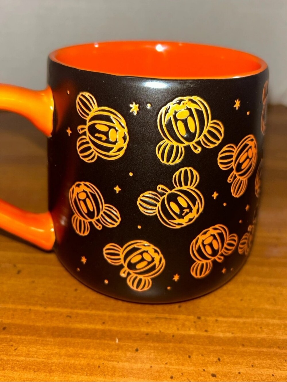 Disney Halloween Black and Orange Mickey Mouse Pumpkin Mug